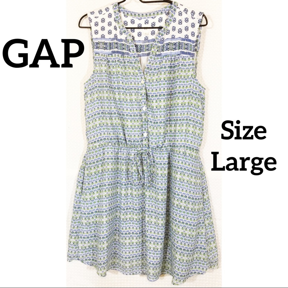GAP Beautiful Floral Sleeveless Short Dress Large
